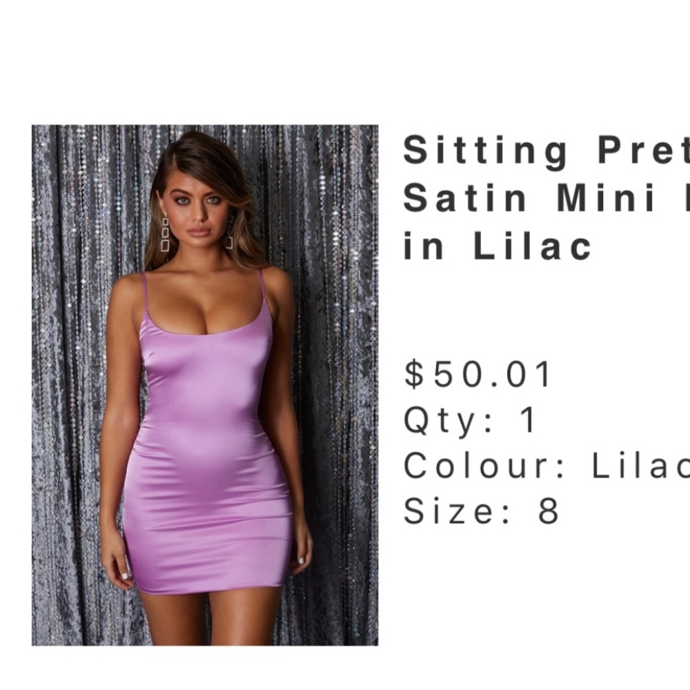 Sitting Pretty Satin Mini Dress